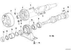 Эласт.муфта/промеж.опора карданного вала