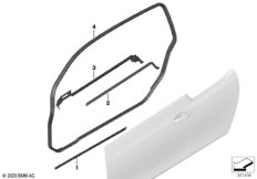 Накладки и уплотнения двери Пд