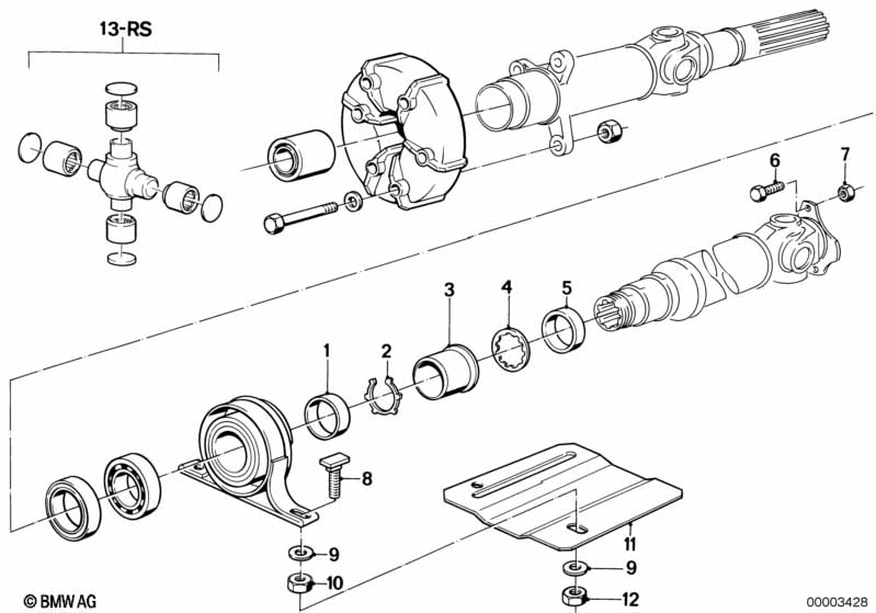 Дополн.элементы кард.вала,промежут.опора