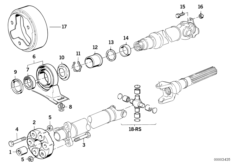 Эласт.муфта/промеж.опора карданного вала