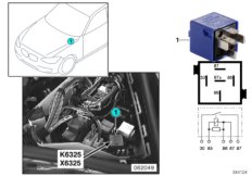 Реле фонарей заднего хода K6325
