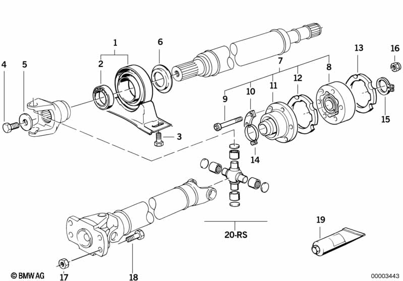 ШРУС промежут.опоры карданного вала