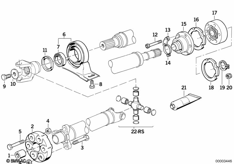 ШРУС промежут.опоры карданного вала
