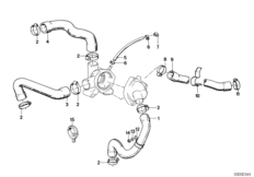 Водяной шланг системы охлаждения