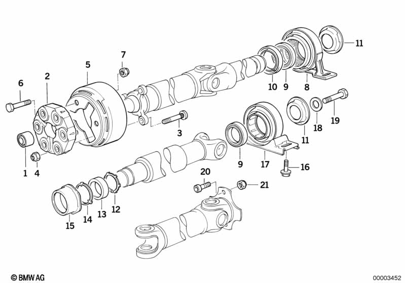 Шарнир с крест.промежут.опоры кард.вала