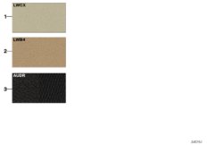 Страница с образцами, цвета обивки