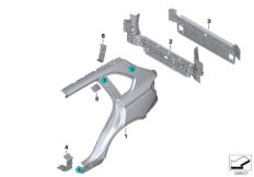 Крыло/облицовка задней части