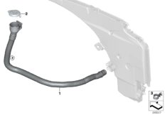 Наливной канал бачка стеклоомывателя