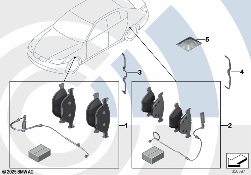 E63/E64 К-т торм.колод.с датч.износа торм.накл.