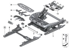 Каркас подушки переднего сиденья