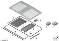 Детали люка с подъемно-сдвижной крышкой