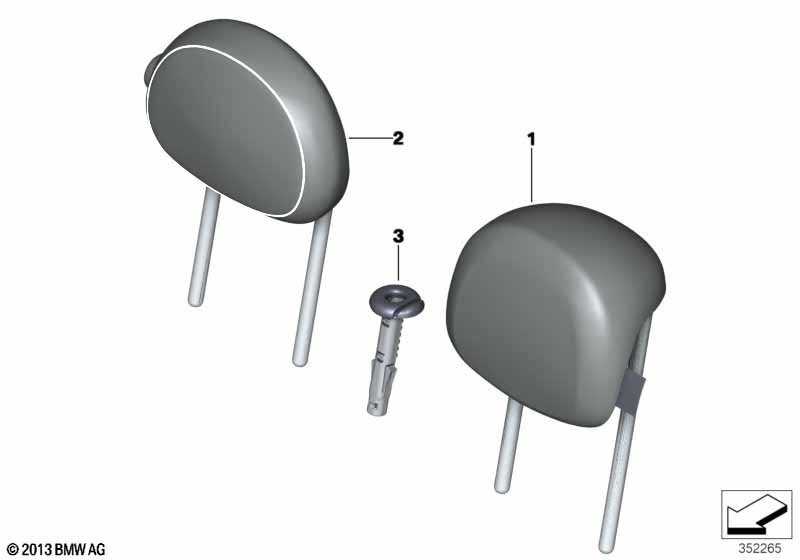 Подголовник заднего сиденья