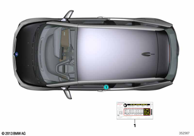 Шильдик "Reifendruck"