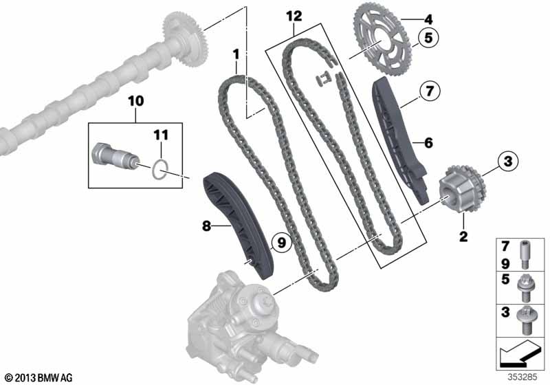 Приводная цепь механ.газораспред. Вх