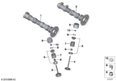 Распредвал мех.клап.газораспред./клапаны