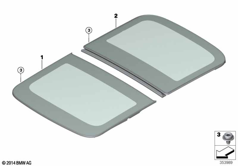 Стеклянная крышка панорамной крыши