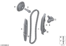 Приводная цепь механ.газораспред. Нж