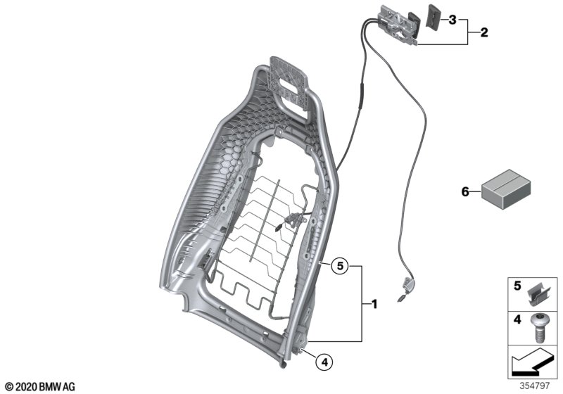 Каркас спинки переднего сиденья