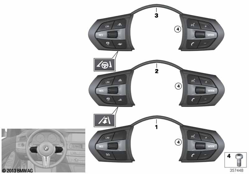 Выключатель на м/ф рул.колесо M-Sport