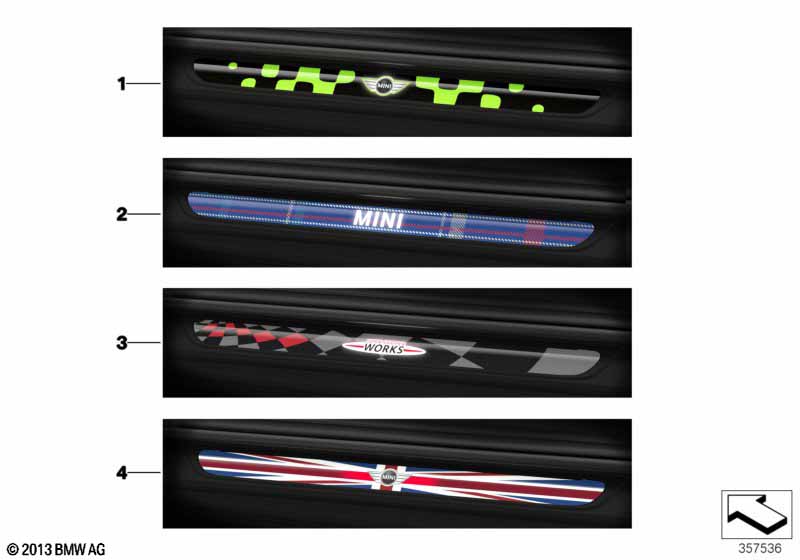 Молдинг порога с подсветкой