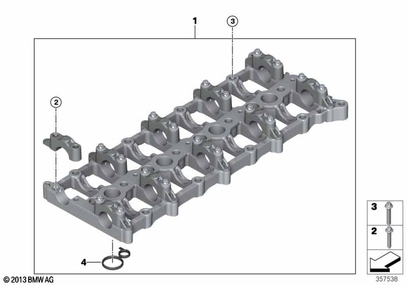 Головка блока ц./промеж.часть картера