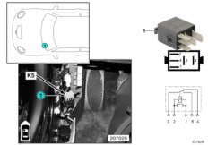 Реле насоса стеклоомыв. лоб.стекла K5