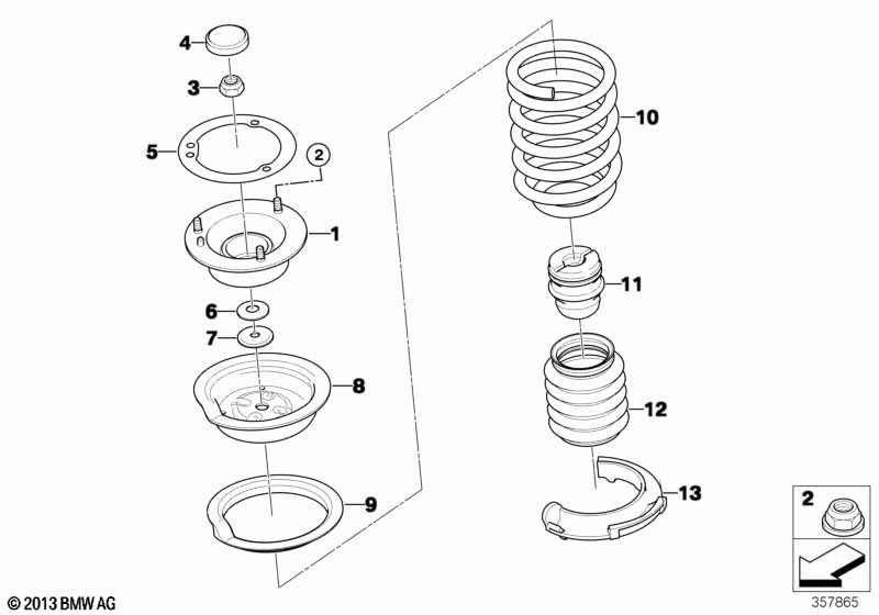 Опора аморт.ст./изол.прокл.пруж./доп.эл.