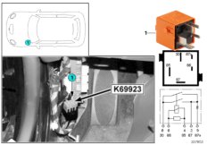Реле вентилятора ЭБУ рул.управл. K69923