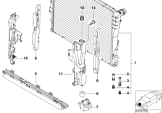 Элементы крепл.радиатора водян.охлажд.