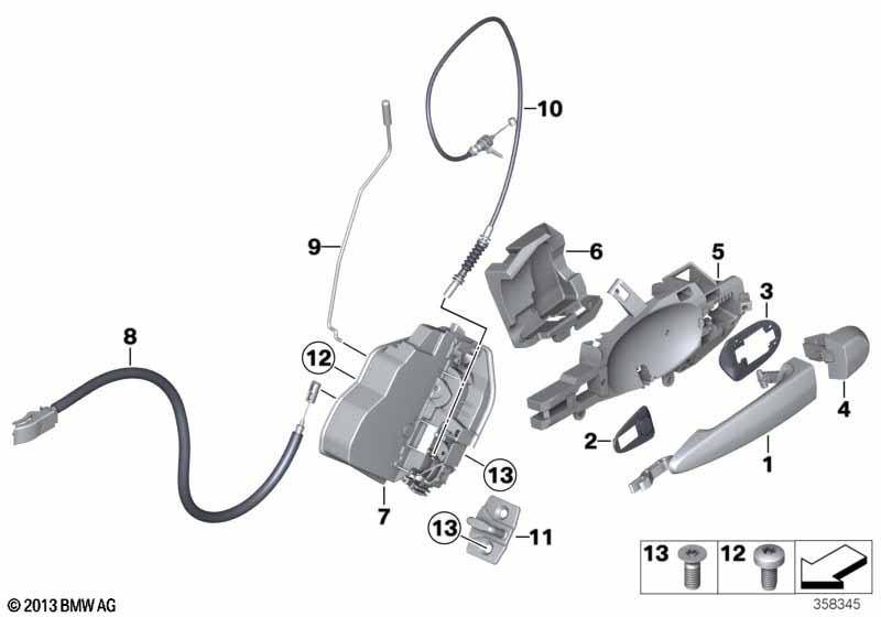 Система замков задней двери
