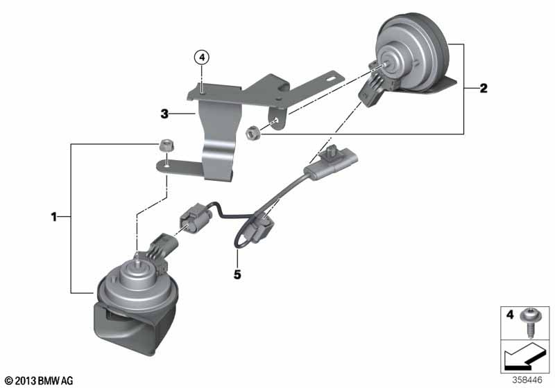 Рупорные звуковые сигналы с держ.