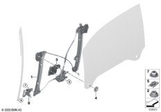 Механизм перемещения стекла двери Пд