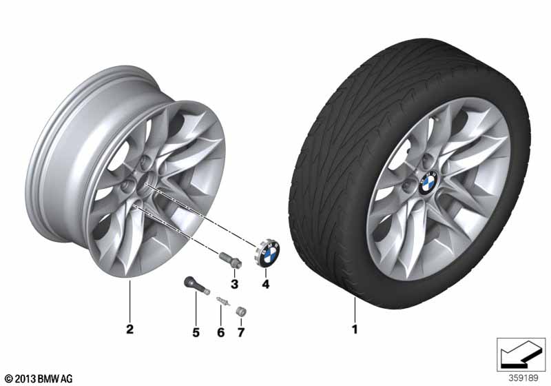 Л/c диск BMW с V-образн.спицами диз.621