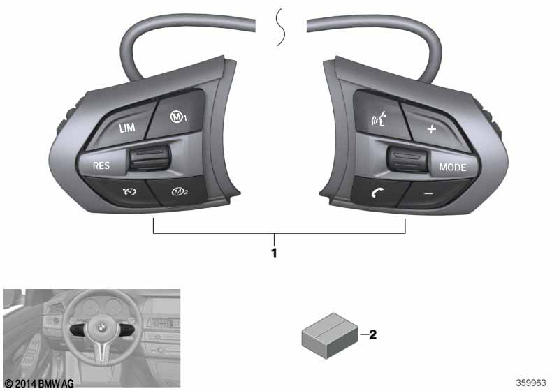 Переключатель м/ф рул.колеса M-Sport