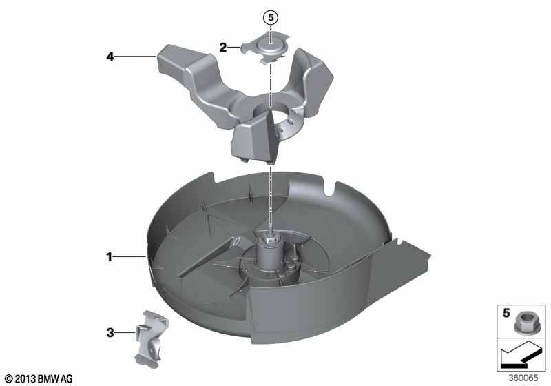 Крепление аварийного колеса