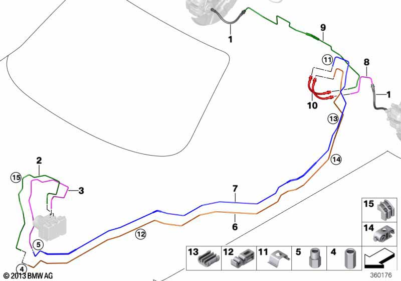 Трубопровод тормозного привода Зд