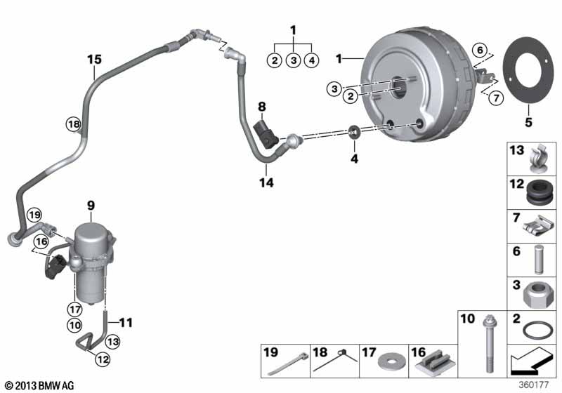 Вакуумный насос усилителя тормозов