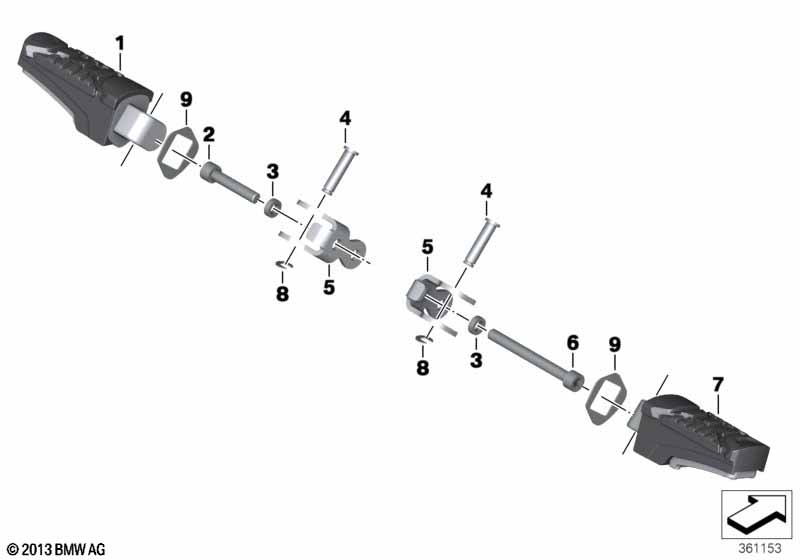 Упоры для ног широкие Зд
