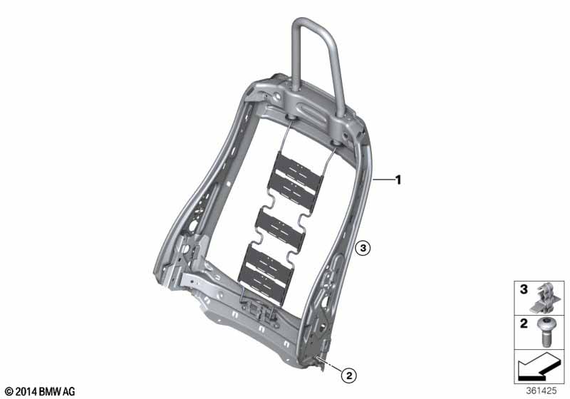 Каркас спинки переднего сиденья