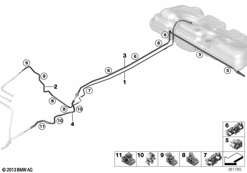 Топливопровод/ элементы крепления