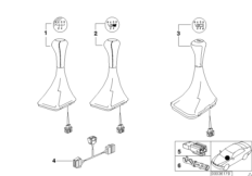 Крышка рычага пер.передач кожа с подсв.