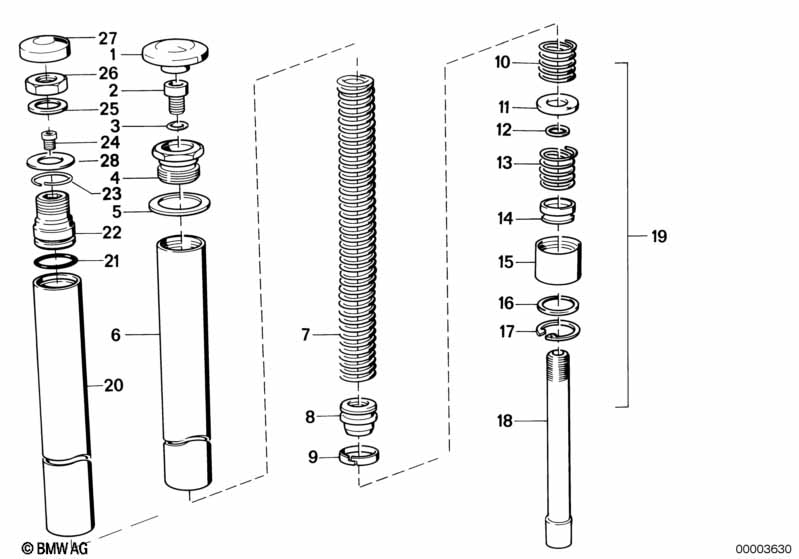 Неподвижная труба вилки/амортизатор