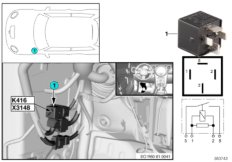 Реле обогрева лобового стекла K416