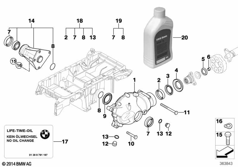 Редуктор перед.моста детали полн.привод