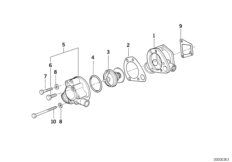 Корпус термостата системы охлаждения