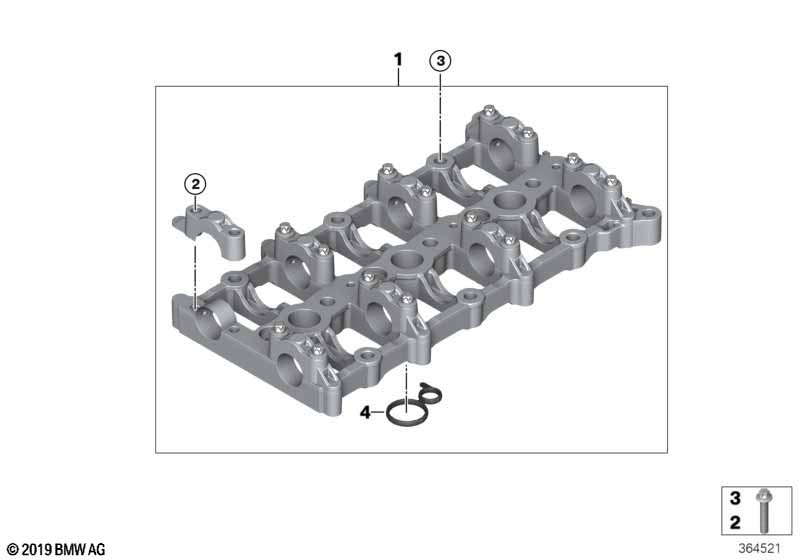 Головка блока ц./промеж.часть картера