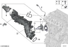 Система впуска AGR с упр.заслонками