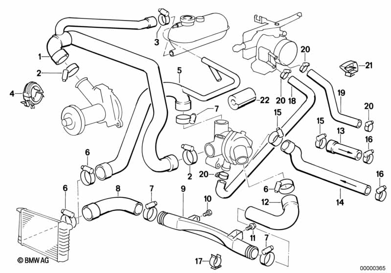 Водяной шланг системы охлаждения