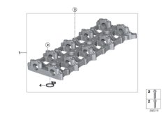 Головка блока ц./промеж.часть картера