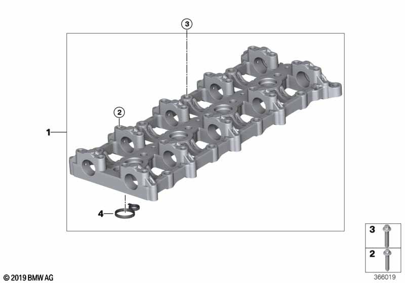 Головка блока ц./промеж.часть картера